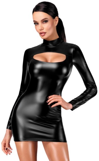 Noir Handmade F366 Vixen Cut-Out Bodycon Dress Black, S (36-38)