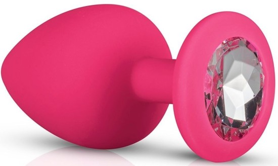 Easytoys Anal Collection Silicone Butt Plug with Diamond