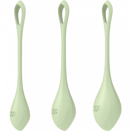 Satisfyer Yoni Power 2 Vaginální činky Training Set, zelená