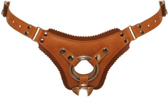 Zado Leather Strap-on Harness 2001047 Brown Velikost S/M
