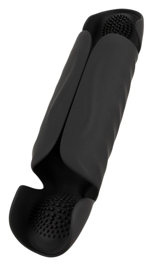 Rebel Vibrating Penis Trainer with 3 Point Stimulation Black