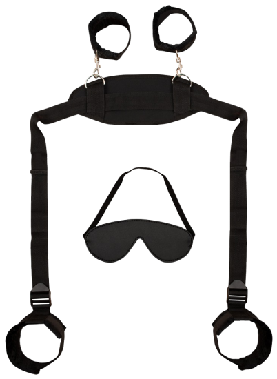 Bad Kitty Neck Wrist Ankle Restraint Black