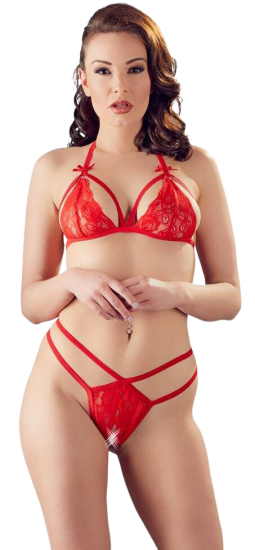 Lace set red Cottelli Collection Lingerie S