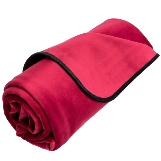 Liberator Fascinator Throw mikrovláknová erotická přikrývka červená