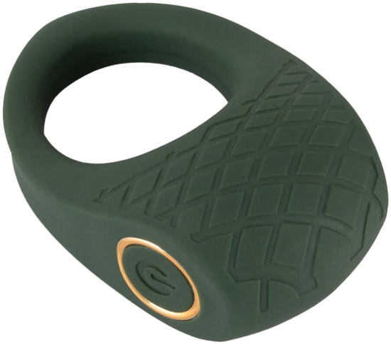 Emerald Love - cordless, waterproof vibrating penis ring green