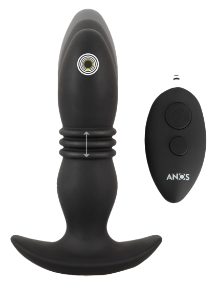 Anos RC Thrusting Massager with Vibration Black