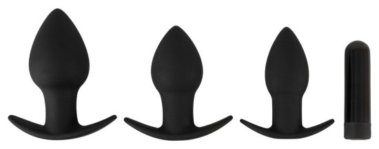 BV Vibrating Butt plugs in 3 s Black Velvets