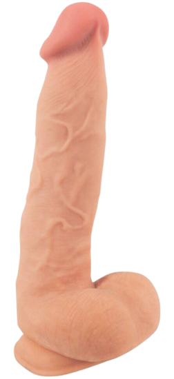 Natute Skin dildo s realistickou kůží 25 cm přírodní