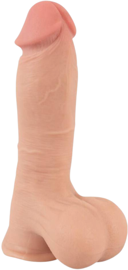 Nature Skin Flexibilní realistické dildo se silnou přísavkou 19,9 cm