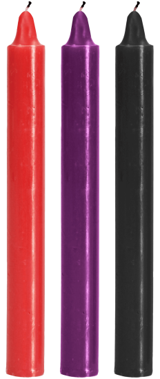 Japonské voskové svíčky Doc Johnson Japanese Drip Candles 3 pack
