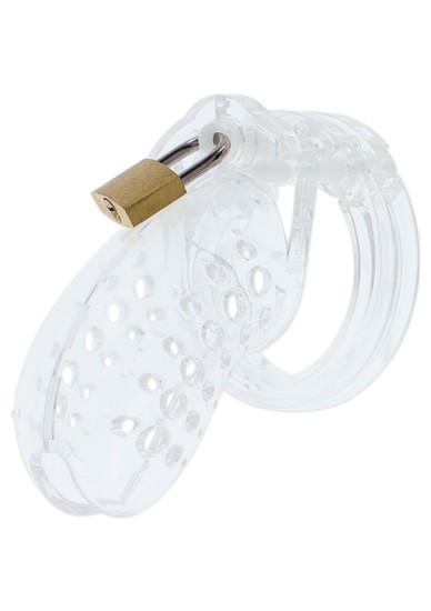 Hidden Desire Extreme Chastity Cock Cage Acrylic průhledný pás cudnosti pro muže 70 mm
