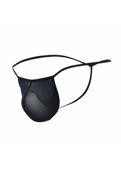 MOB Sheer T-Back Thong Black L–XL