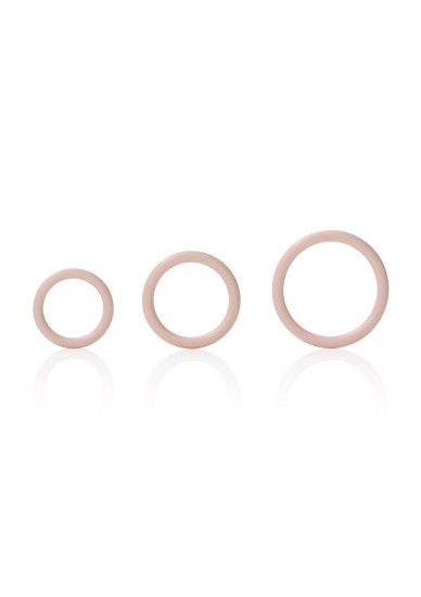CalExotics Silicone Support Rings Light Skin Tone - Sada pružných erekčních kroužků