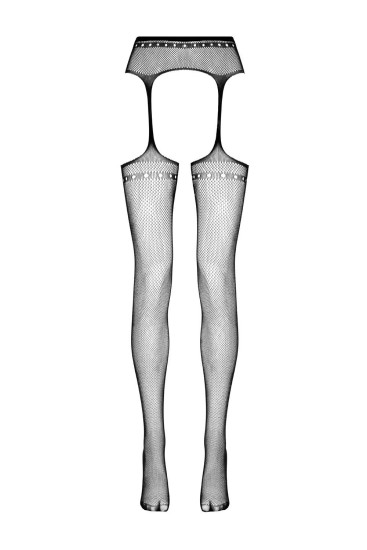 CHRISTINE Suspender pantyhose Tula - Black
