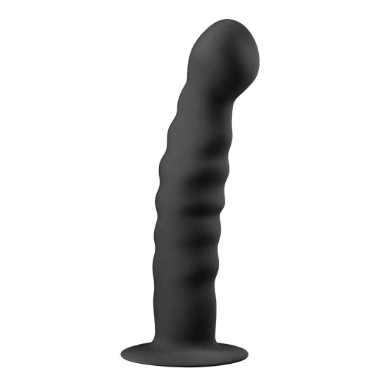 EasyToys Dildo anální Ribbed Dong s přísavkou