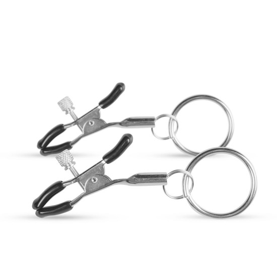 Easytoys Metal Nipple Clamps With Ring Fetish Collection