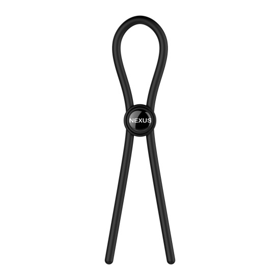 Nexus Forge Single Adjustable Lasso Silicone Cock Ring Black