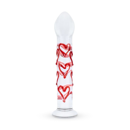 GILDO - Glass G-Spot/Prostate Dildo with Hearts No. 30
