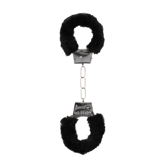 Ouch! Beginner"S Handcuffs Furry Black Pouta s kožešinou Černá