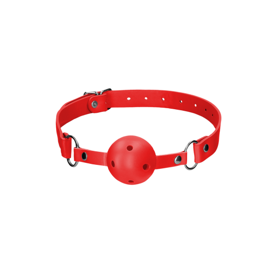 HOT Ouch! Gag Ball Prodyšný roubík červený
