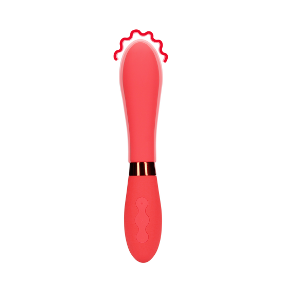 Shots Loveline Silicone Smooth Vibrator Salsa, silikonový 19,7 x 3,4 cm