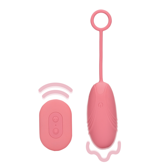 Loveline Ultra Soft Silicone Egg Vibrator with Remote Control Pink Arabesque