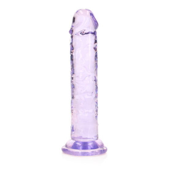 RealRock Crystal Clear Realistic 6″ fialové dildo s přísavkou 15,5 x 2,8 cm