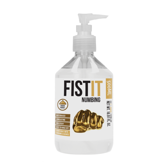 Shots Fist It Numbing Pump lubrikační gel na vodní bázi pro fisting 500 ml