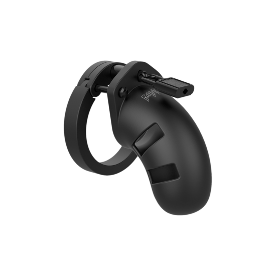 Shots ManCage Model 20 Chastity 3.5" Silicone Cock Cage Black