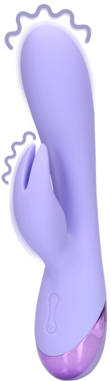 Shots Loveline Smooth Silicone Rabbit Digital Lavender silikonový na bod G a klitoris 19,3 x 3,5 cm