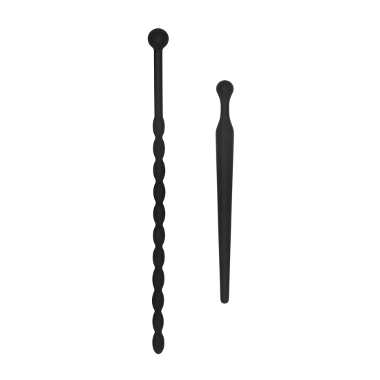 Ouch! Beginners Silicone Plug Set Urethral Sounding Black