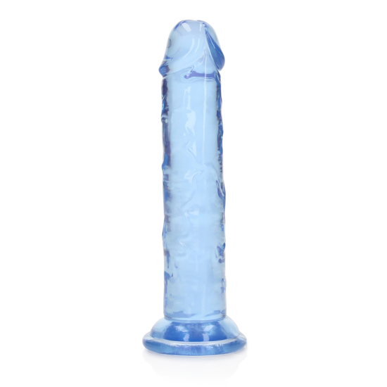 RealRock Crystal Clear Realistic 6″ modré dildo s přísavkou 15,5 x 2,8 cm