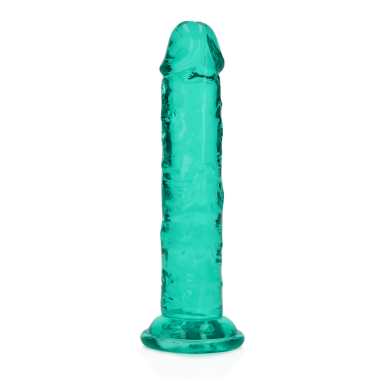 Realrock Realistické dildo s přísavkou tyrkysové 15,5 cm