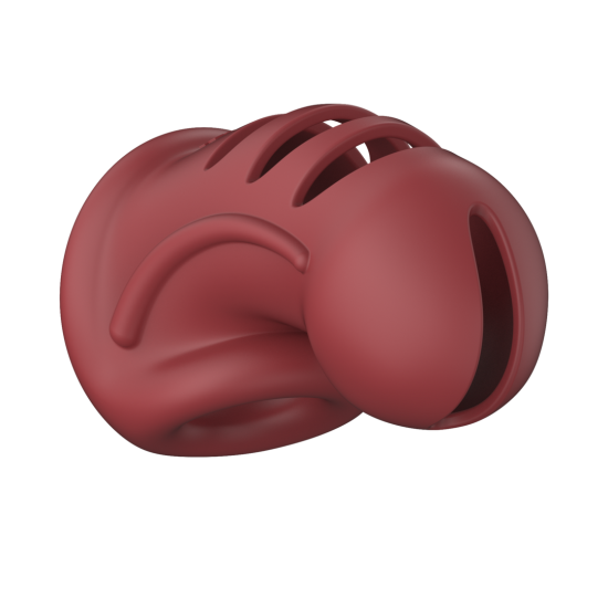 ManCage Model 28 - Ultra Soft Silicone Chastity Cage - Red