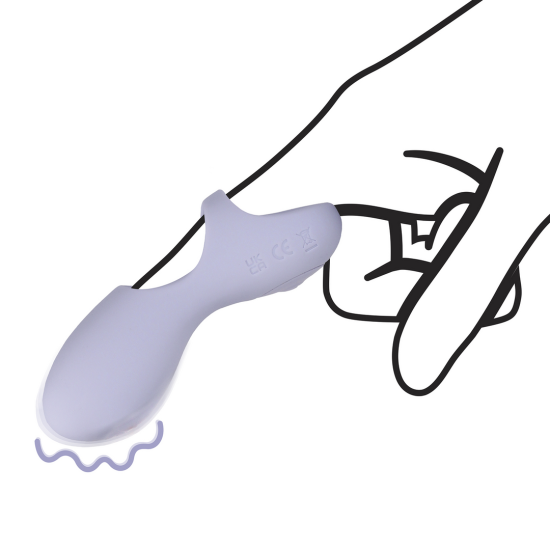 Shots Loveline Silicone Finger Lavender silikonový na prst pro ženy a páry