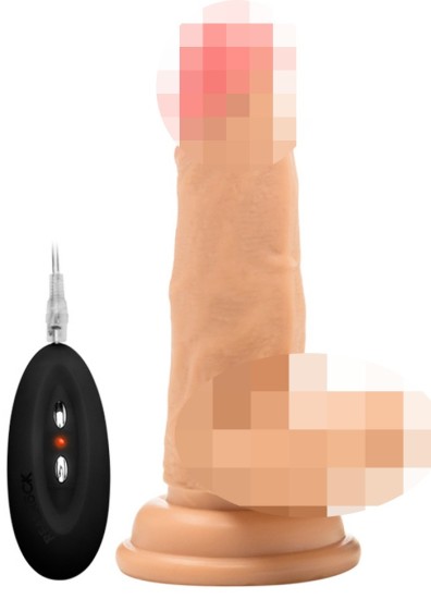 RealRock Vibrating Realistic Cock 6" with Scrotum Skin