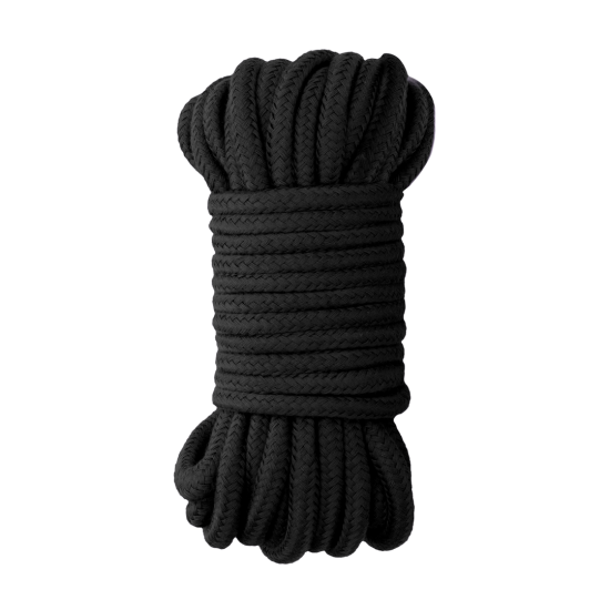 Shots Ouch! Black & White Japanese Rope 10 Meter, bavlněné lano pro bondage