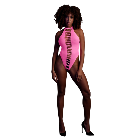 Ouch! Glow in the Dark High-Cut Body Neon Pink