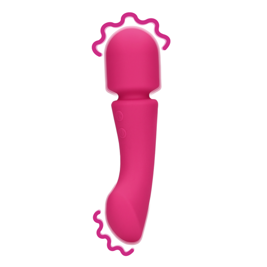 Shots Loveline Ultra Soft Silicone Double-Sided Wand Prestone Pink