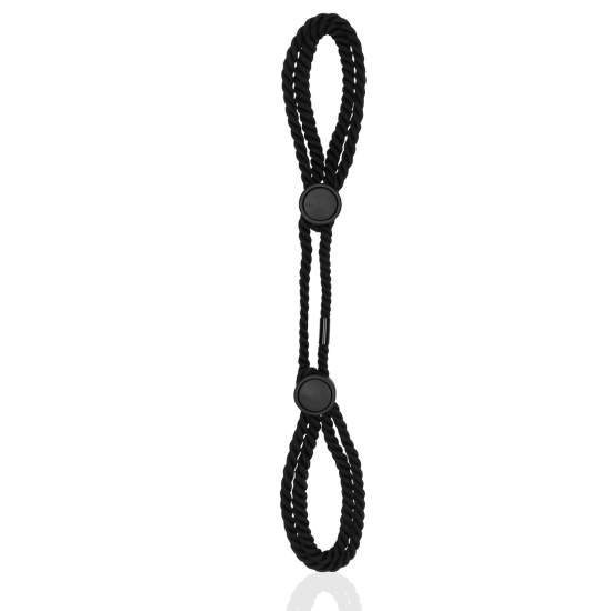 OUCH! Adjustable Rope Hand Cuffs - Black