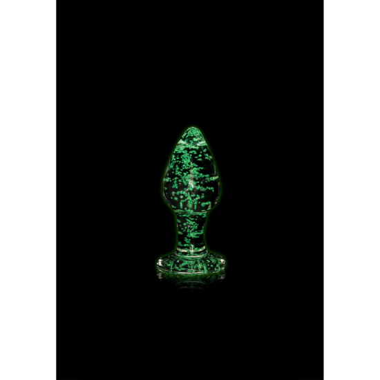 Ouch! Glow in the Dark Glass Butt Plug Small