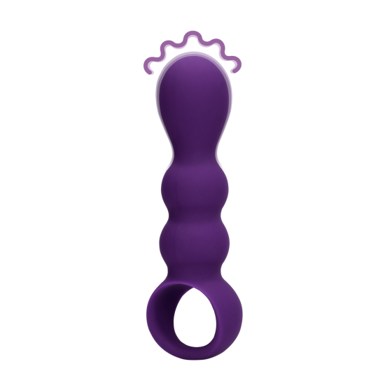 Loveline anální vibrátor Clear Purple