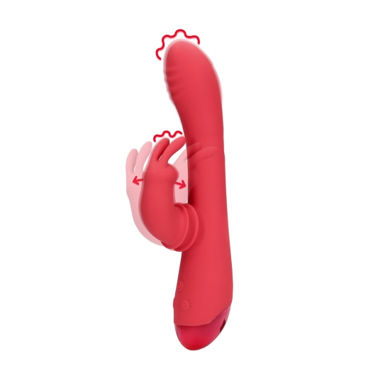 Shots Loveline Rotating Beads Rabbit Red