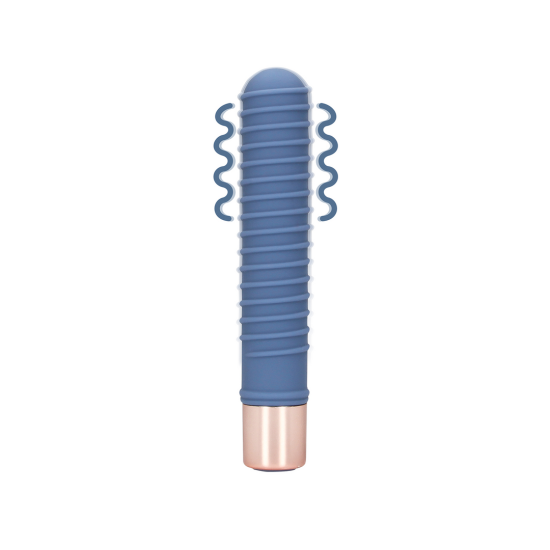 LOVELINE Ribbed Mini Vibrator - Blue Horizon