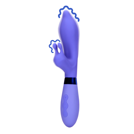 Shots Loveline Silicone Pointed Rabbit Protanopia silikonový na bod G a klitoris 21 x 3,4 cm