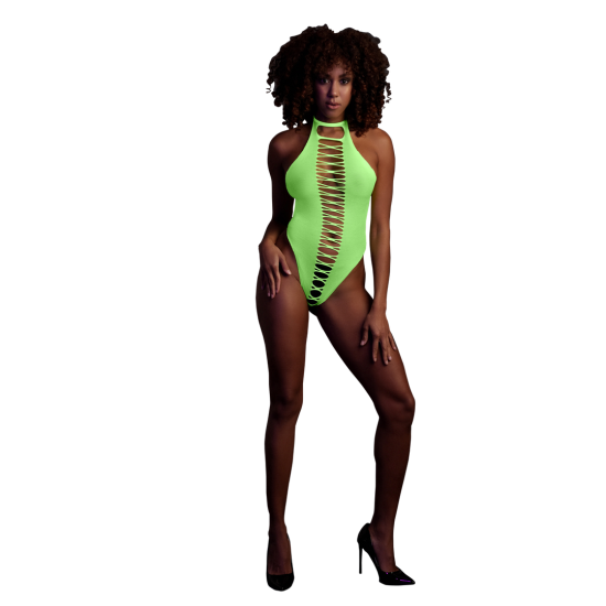 Ouch! Glow in the Dark High-Cut Body Neon Green