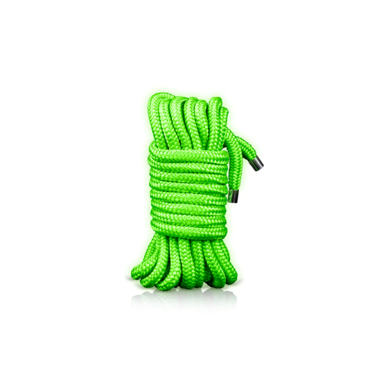 Ouch! Glow in the Dark Rope 5m/16,4ft – 16 strings, provaz pro bondage z polypropylenu