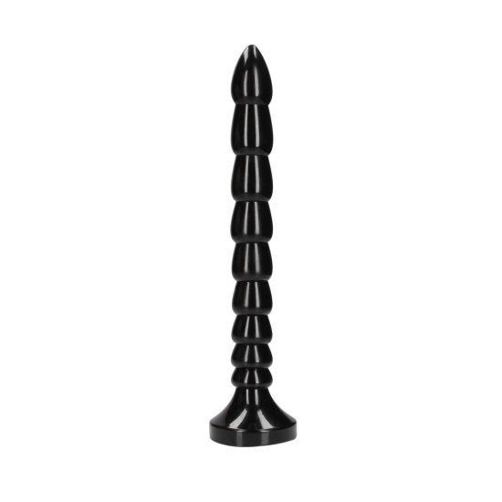 Shots Ouch! Stacked Anal Snake 12″ / 30 cm černé anální dildo s přísavkou 33 x 3,5 cm