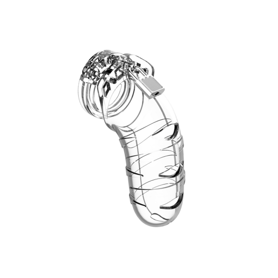 Shots ManCage Chastity Cock Cage 4.5 Inch Model 04 Transparent