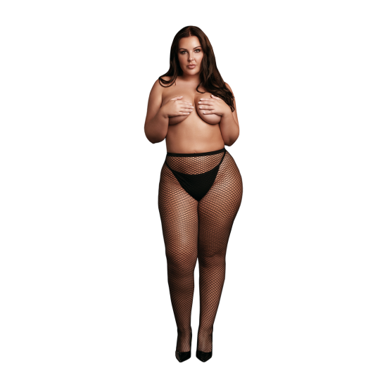 Le Désir Classic by Shots Panty with Small Fishnet Structure - OSX - Black